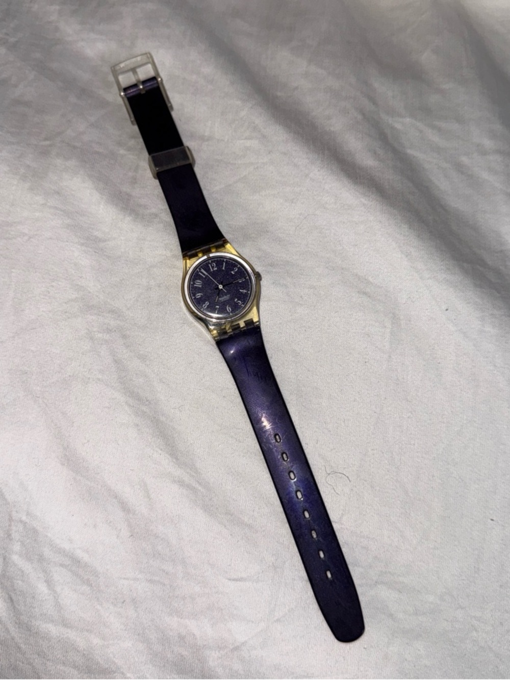 Swatch Purple Strap Analog Watch